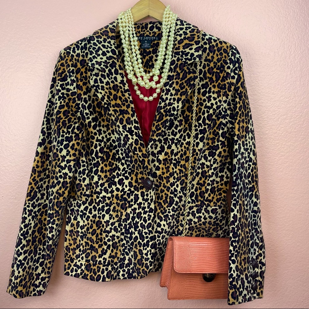 Leopard-print Statement Blazer in Size 10